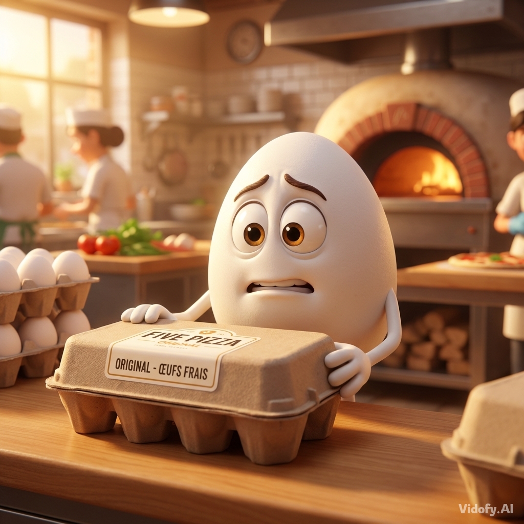 Œuf – Stressé – Restaurant type pizzeria 

Prompt : 
Pix