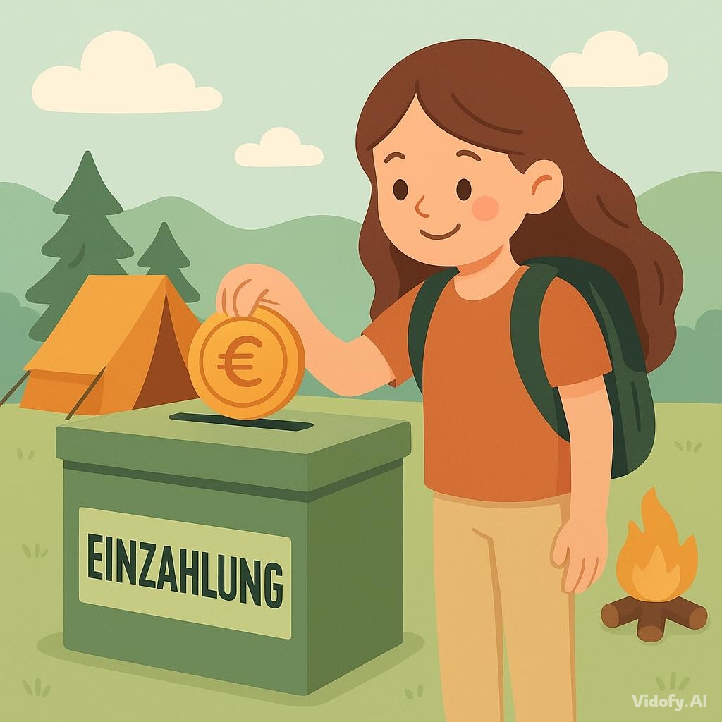 Einzahlung Camping ein Mädchen